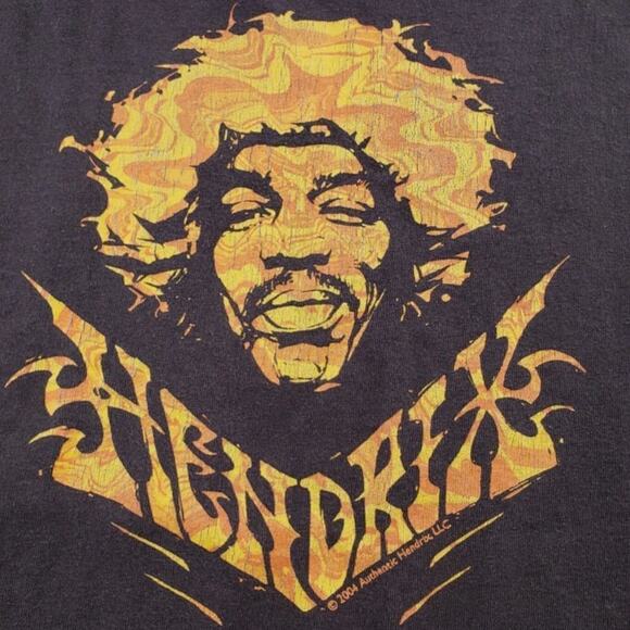 Jimi Hendrix Vintage Y2K T-Shirt 2004 Heavy Cotton Size Medium - Picture 7 of 10
